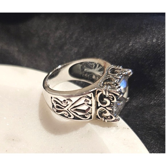 Silpada Retired Sterling Silver Uptown CZ Holiday Party Ring Sz 6 - Picture 8 of 14
